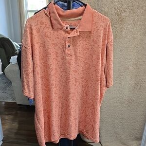 Cabela's Peach Short-Sleeve Polo with Subtle Print